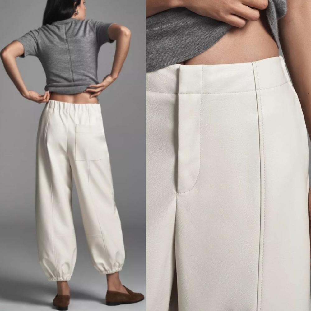 NWT ANTHRO' MAEVE Faux Leather Balloon Pants - Picture 2 of 7